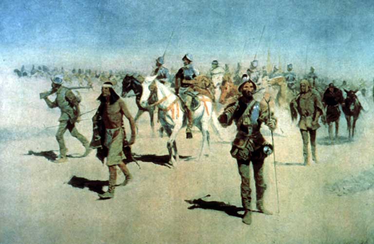 Frederic Remington’s later depiction of Coronado’s expedition.