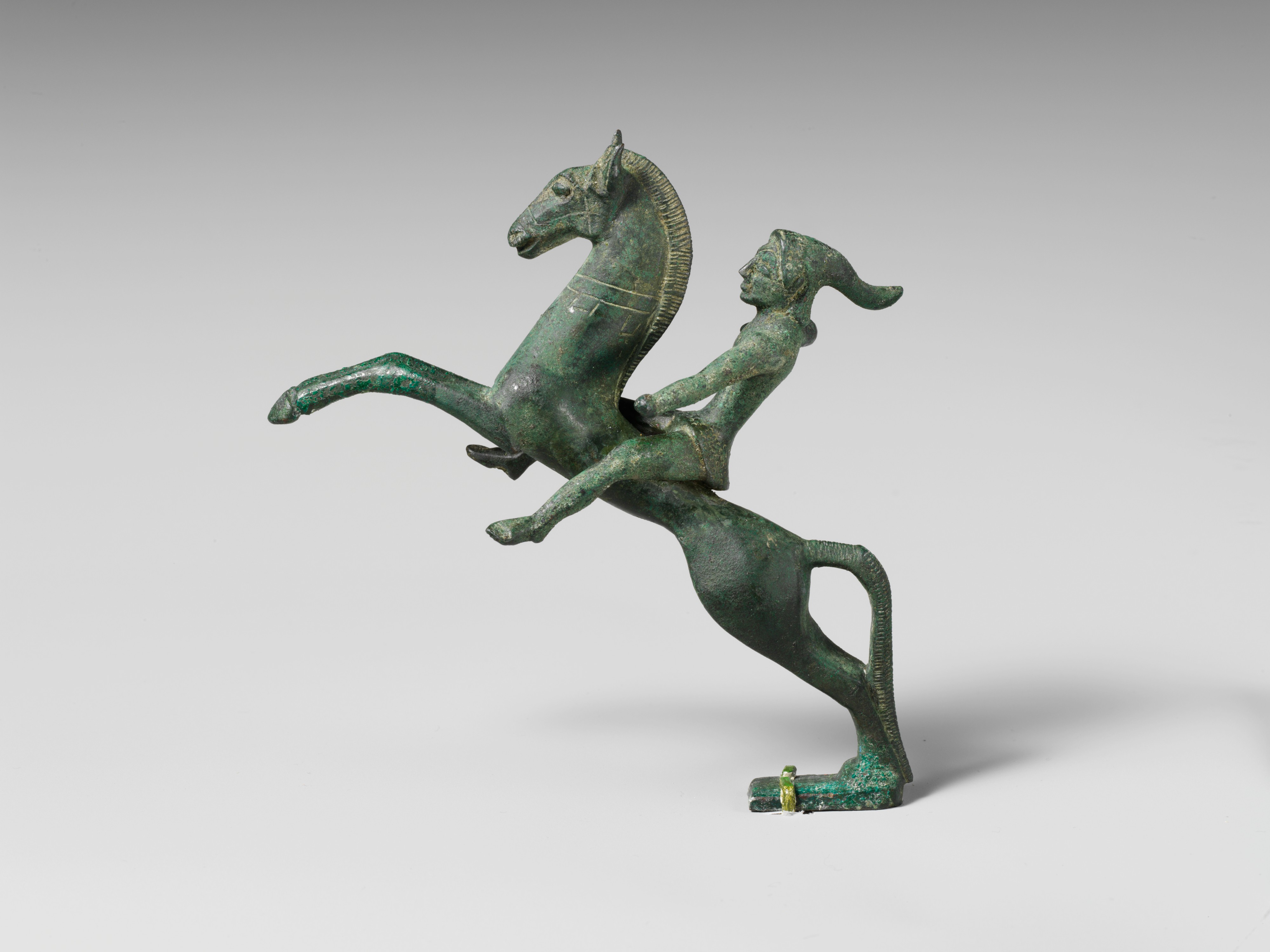 An Etruscan bronze depiction of a Scythian mounted archer, early fifth century BCE.